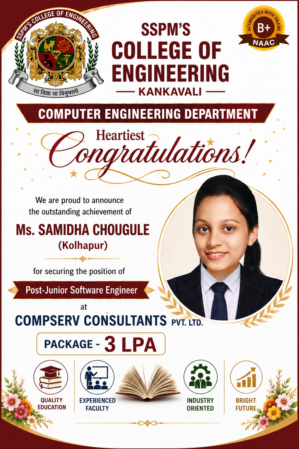 Congratulations for placement in COMPSERVER SOLUTIONS